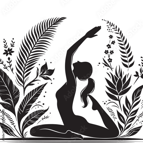 Best yoga pose vector