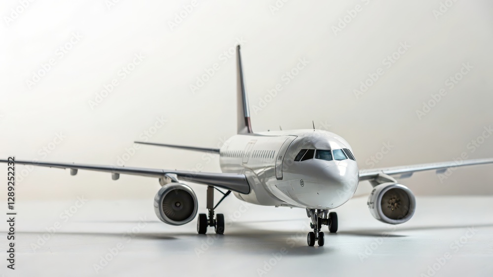 Naklejka premium Airplane Model on White Background