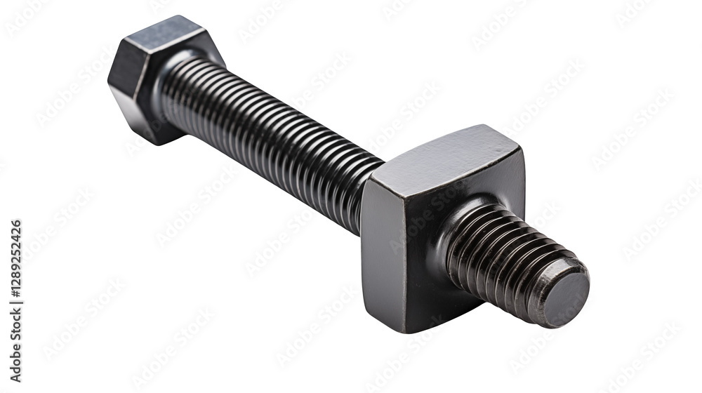 High resolution close up of a metallic bolt and nut ideal for industrial engineering and mechanical projects Perfect for websites brochures and technical manuals High resolution close up of a metallic bolt and nut ideal for industrial engineering and mechanical projects Perfect for websites brochures and technical manuals