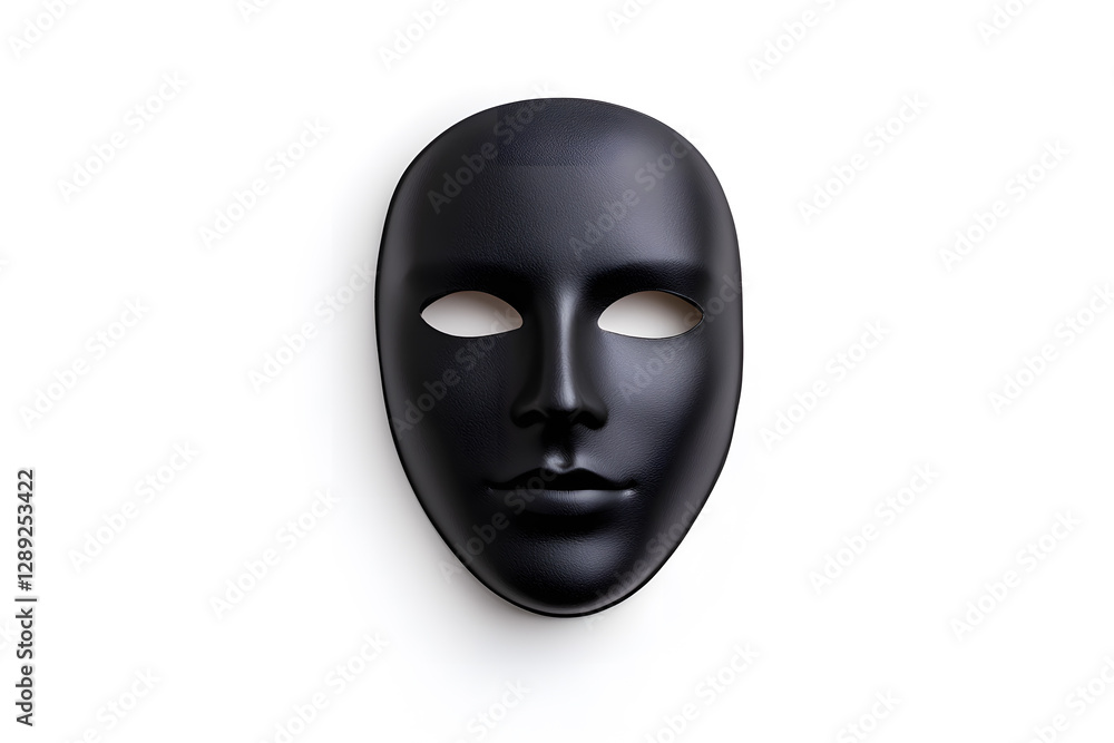 3d Theatre mask model isolated on white background 3d Theatre mask model isolated on white background