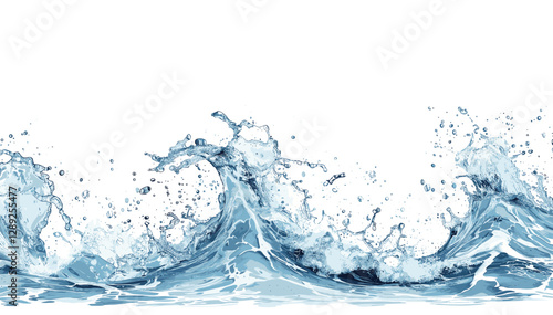 vector water wave splashing isolated transparent png, splashing wave, isolated water splash, white background, water effect, ocean wave, clean splash, transparent background