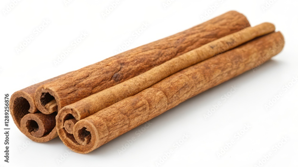 Cinnamon Sticks on White Background Cinnamon Sticks on White Background