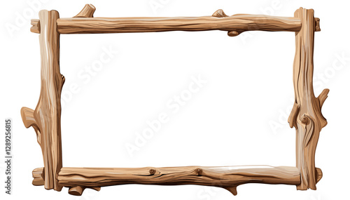 Blank wooden frame, rustic vector frame, empty photo frame, custom wooden frame, natural wooden design, vintage photo frame, art frame, wooden border, editable frame