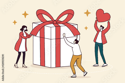 Loyalty program, gift card reward or spending bonus, shopping or sale to earn promotion prize, discount or redeem reward concept, people customer hold heart shape to redeem loyalty reward.