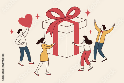 Loyalty program, gift card reward or spending bonus, shopping or sale to earn promotion prize, discount or redeem reward concept, people customer hold heart shape to redeem loyalty reward.