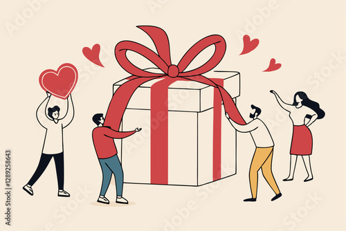 Loyalty program, gift card reward or spending bonus, shopping or sale to earn promotion prize, discount or redeem reward concept, people customer hold heart shape to redeem loyalty reward.