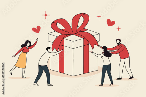 Loyalty program, gift card reward or spending bonus, shopping or sale to earn promotion prize, discount or redeem reward concept, people customer hold heart shape to redeem loyalty reward.