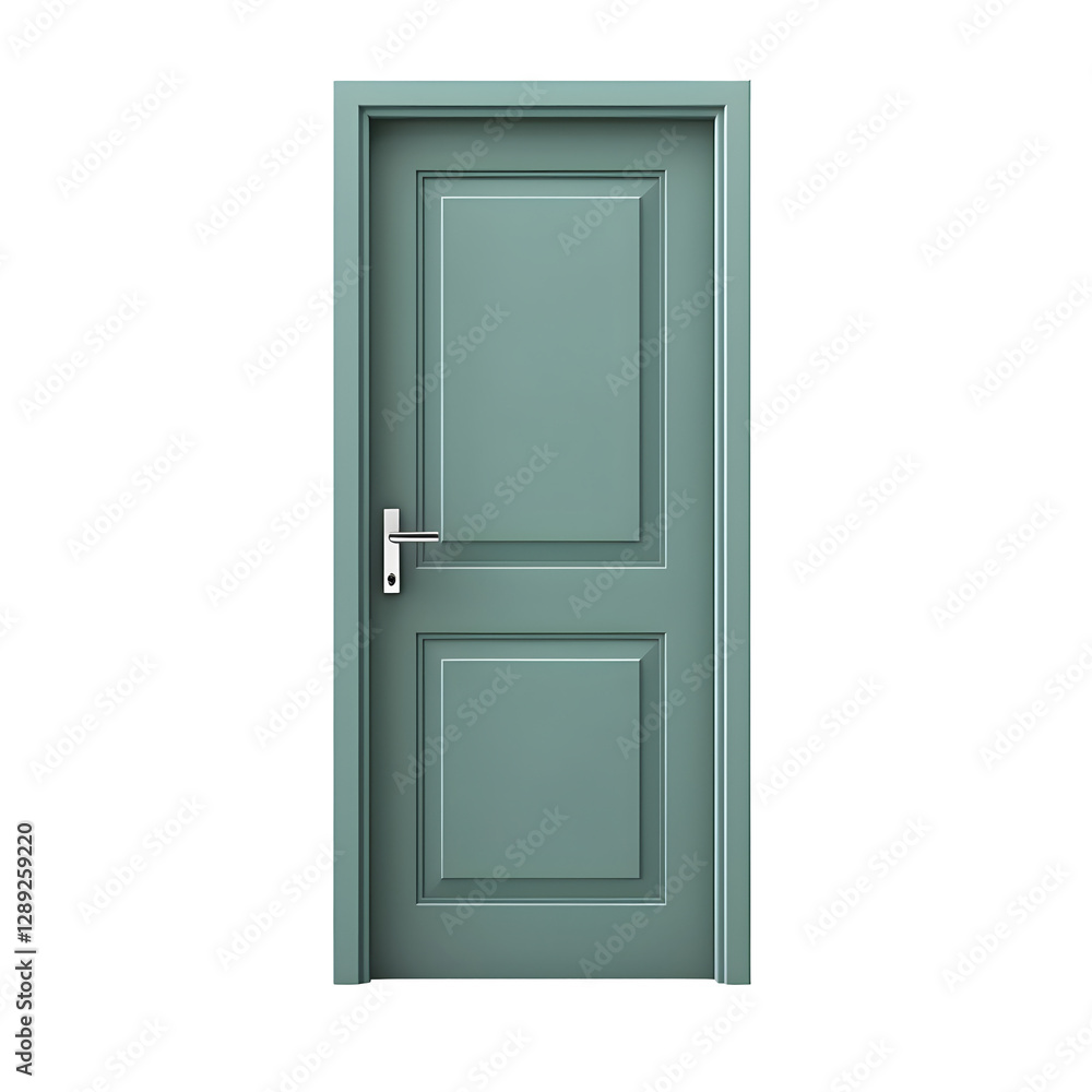Isolated Green Door Isolated Green Door