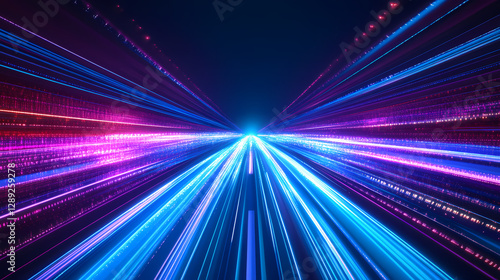 futuristic technological speed lines road