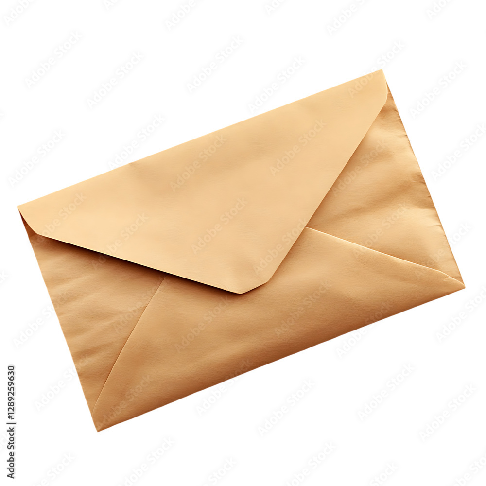 Beige envelope isolated on black background. Beige envelope isolated on black background.