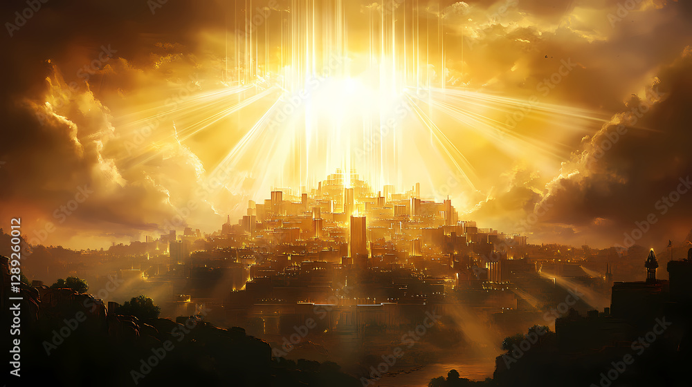 Fototapeta premium new jerusalem god heaven city