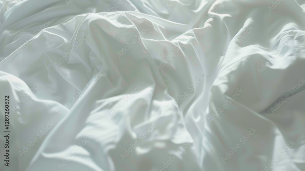 Obraz premium bed with white clean linen