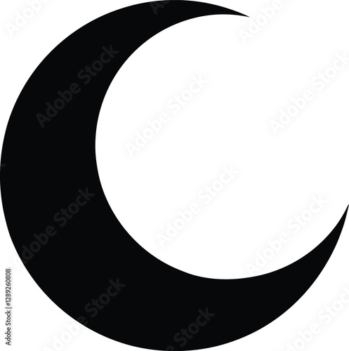 moon and star silhouettes islamic symbol vector