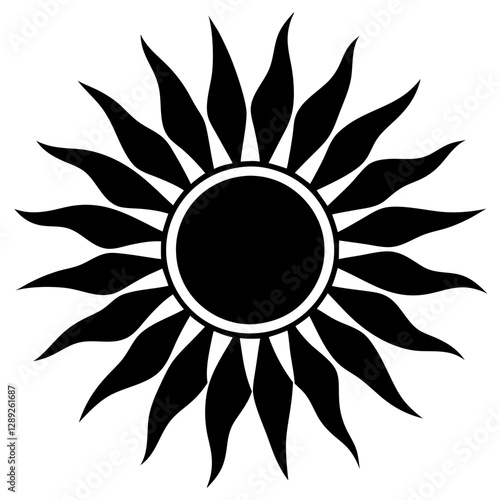 Sun Icon Vector Art Illustration – Bright and Modern Design for Summer, Nature, and Weather