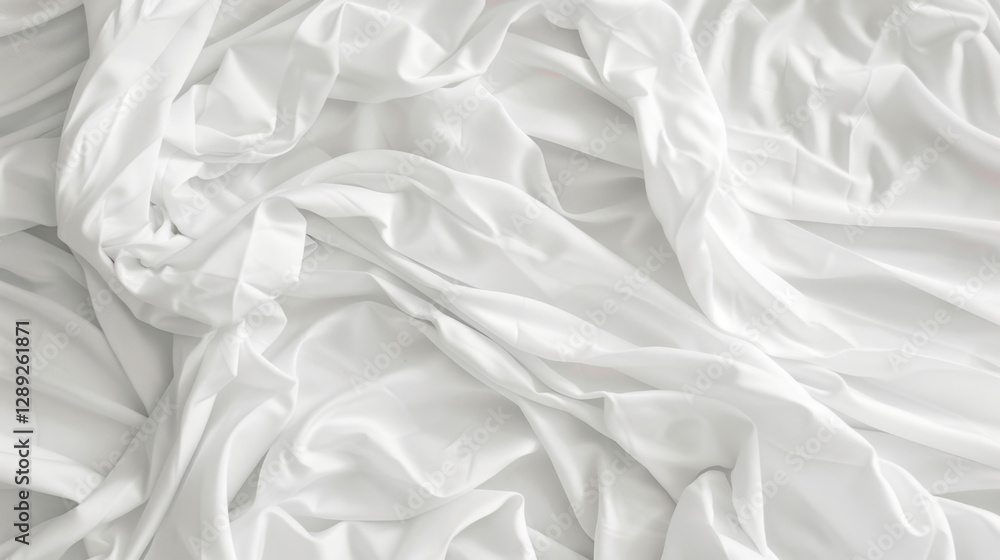 Obraz premium bed with white clean linen