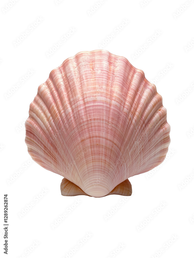 Soft pink seashell isolated on white or transparent background Soft pink seashell isolated on white or transparent background