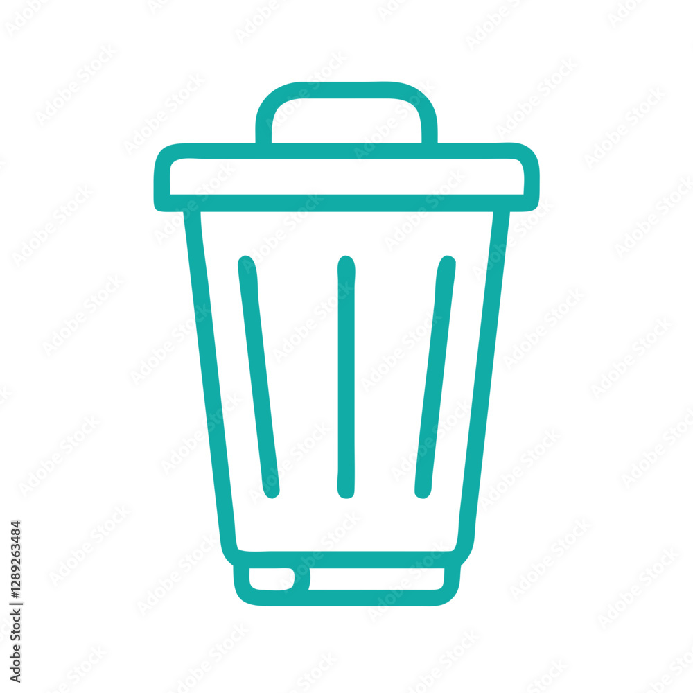 Trash Bin Icon – Waste Management Vector Art Illustration Design for Cleanliness and Recycling Trash Bin Icon – Waste Management Vector Art Illustration Design for Cleanliness and Recycling