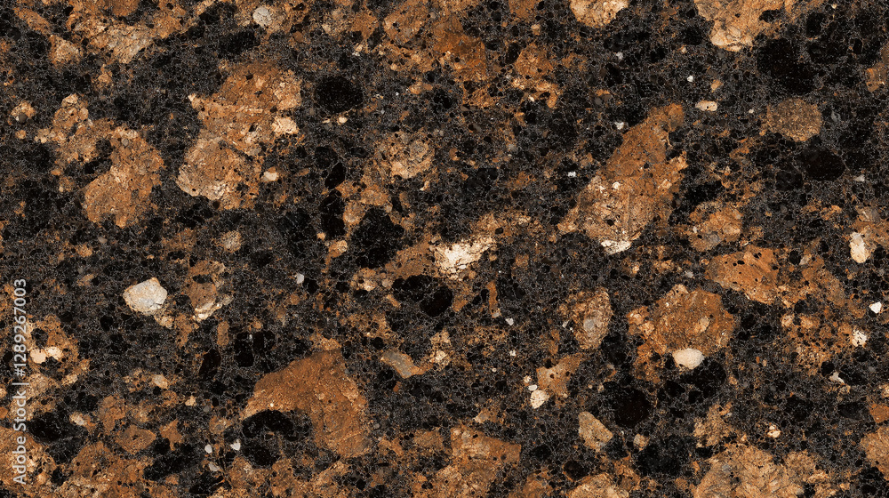 Baltic Brown granite texture with brown and black mineral patterns Baltic Brown granite texture with brown and black mineral patterns