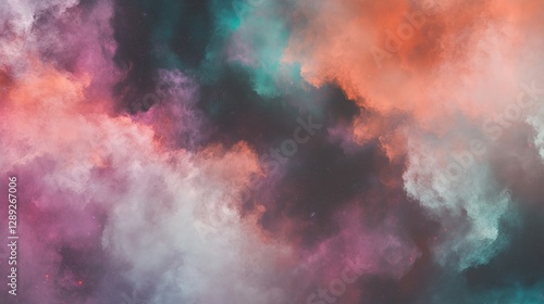 Wallpaper Mural Abstract Cosmic Nebula Background, A mesmerizing abstract cosmic nebula background with vibrant colors and swirling galactic clouds Torontodigital.ca