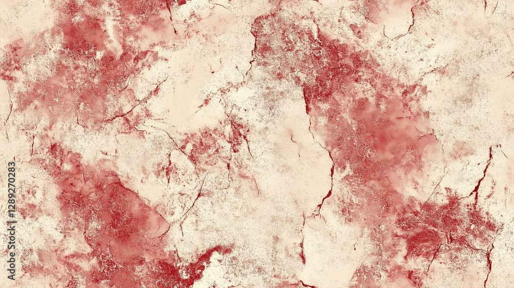 Crema Bordeaux granite seamless pattern with red and beige tones