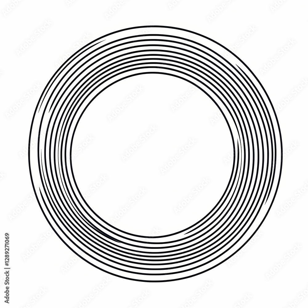 simple circle with smooth edges and perfect symmetry, showcasing intricate lines