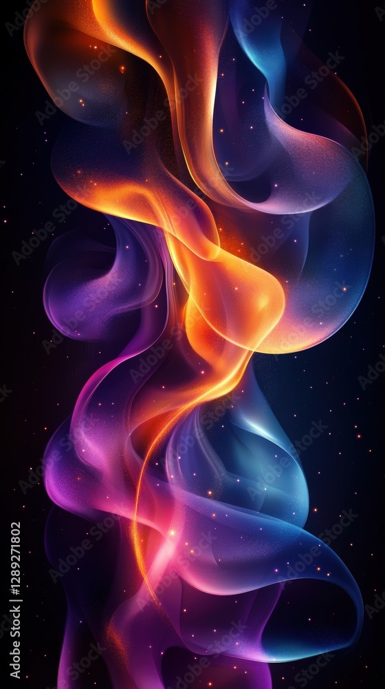 Colorful Abstract Swirls of Light and Movement in Artistic Design Colorful Abstract Swirls of Light and Movement in Artistic Design