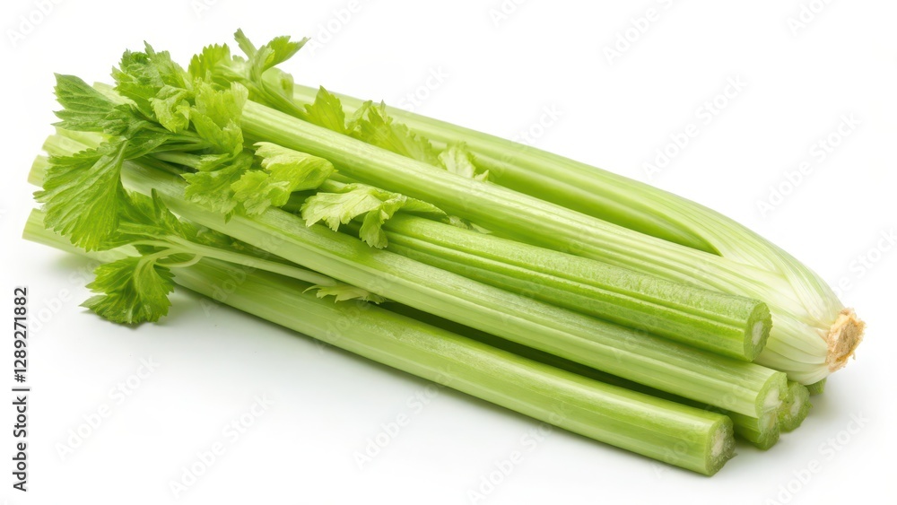 Celery Stalks on White Background Celery Stalks on White Background