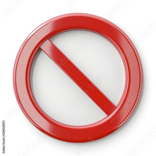 Free Download A bold red prohibition symbol on a clean white background, representing a clear no-entry message. - GFXLoad