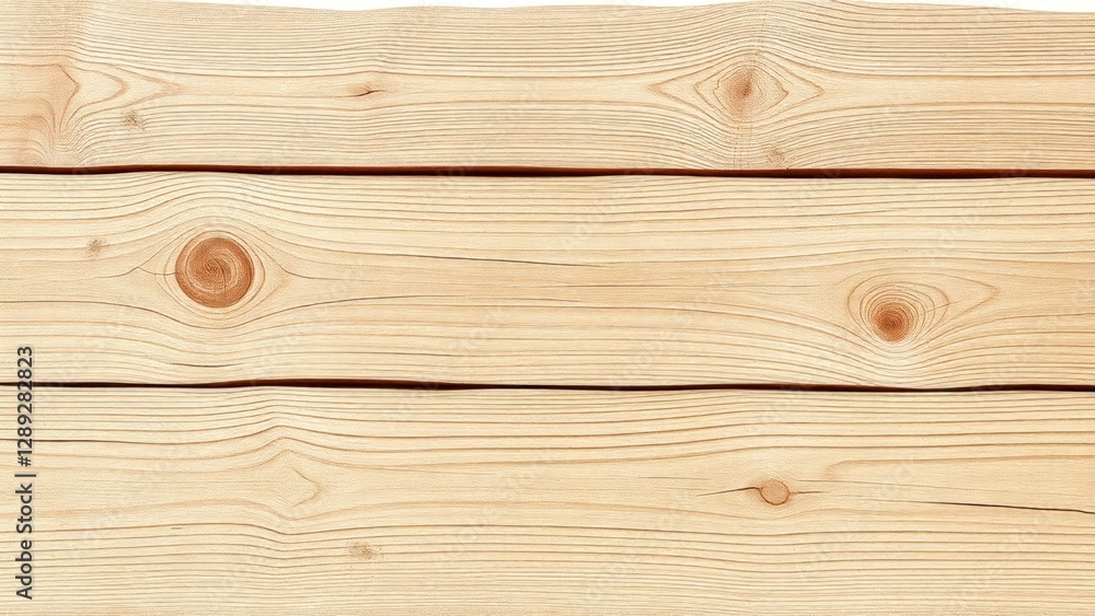 Fototapeta premium Rustic wooden plank featuring a natural wood grain and visible knots, ideal for use in design projects requiring organic or natural textures. Perfect Any Project.