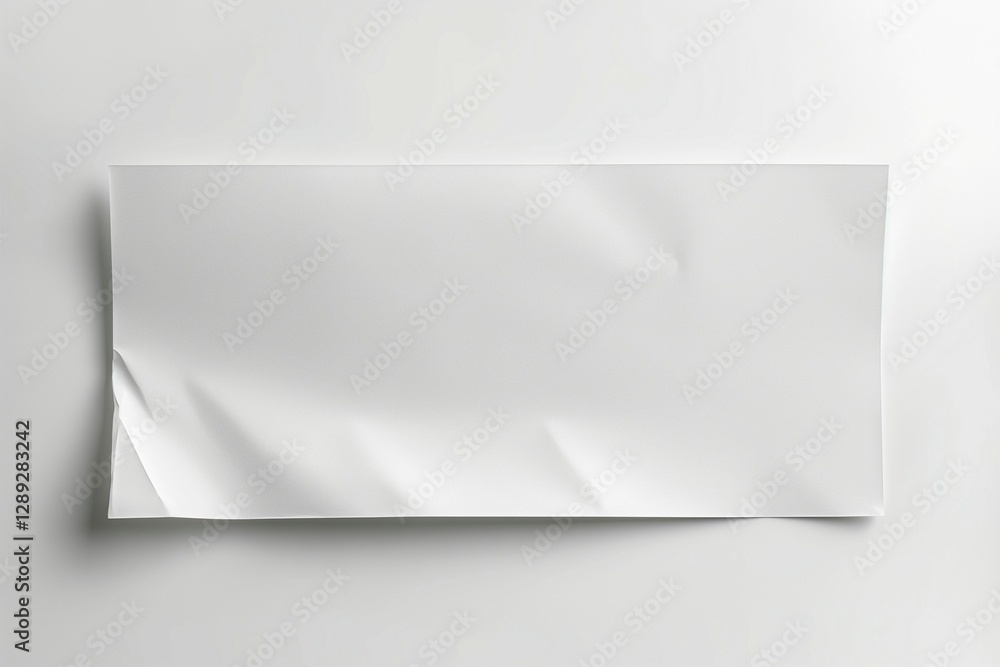 Crumpled white paper on a light background, creating a minimalist and elegant feel.