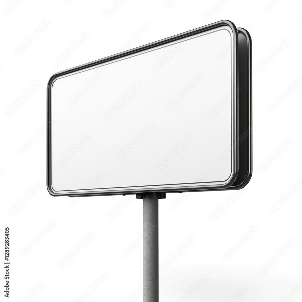 Fototapeta premium A blank billboard stands tall, ready for advertising in an open area.