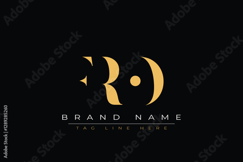 FRO abstract letter logo design. This logo is designed by three abstract letters.