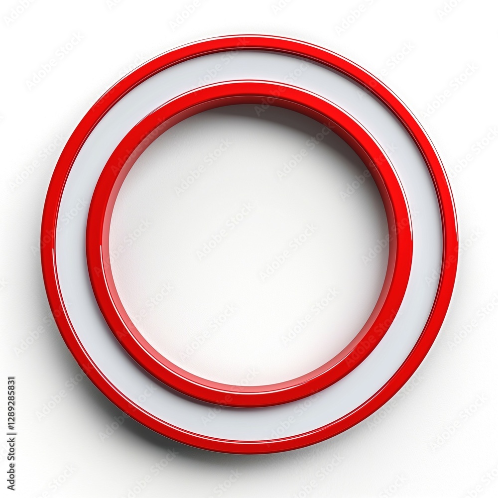 A vibrant red and white circular design featuring two concentric rings, creating a modern and artistic composition. A vibrant red and white circular design featuring two concentric rings, creating a modern and artistic composition.