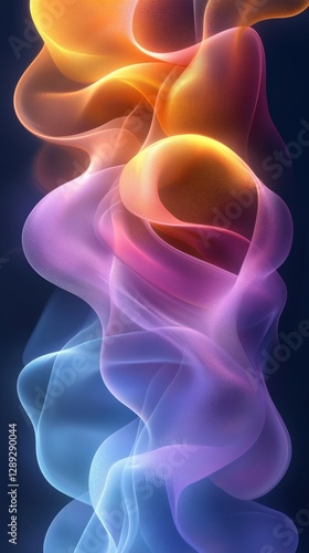 Abstract Colorful Smoke Patterns in Soft Flowing Movement
