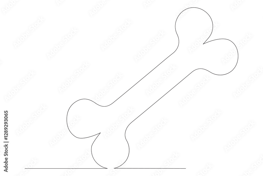 Dog bone continuous single line drawing animal paw,Bone toy for dog line art
Dog bone continuous single line drawing animal paw,Bone toy for dog line art