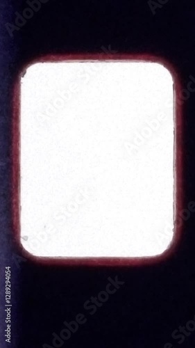 Vintage Super 8 Film Frame with Soft Light Leaks Along Edges. Authentic Analog Texture for Creative Compositing in Vertical Video and Nostalgic Visual Design. FL0058