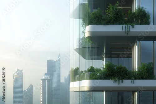 Wallpaper Mural Modern architecture blends greenery with sleek design, showcasin Torontodigital.ca