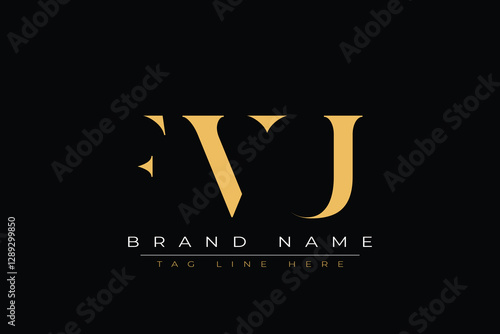 FVU abstract letter logo design. This logo is designed by three abstract letters.