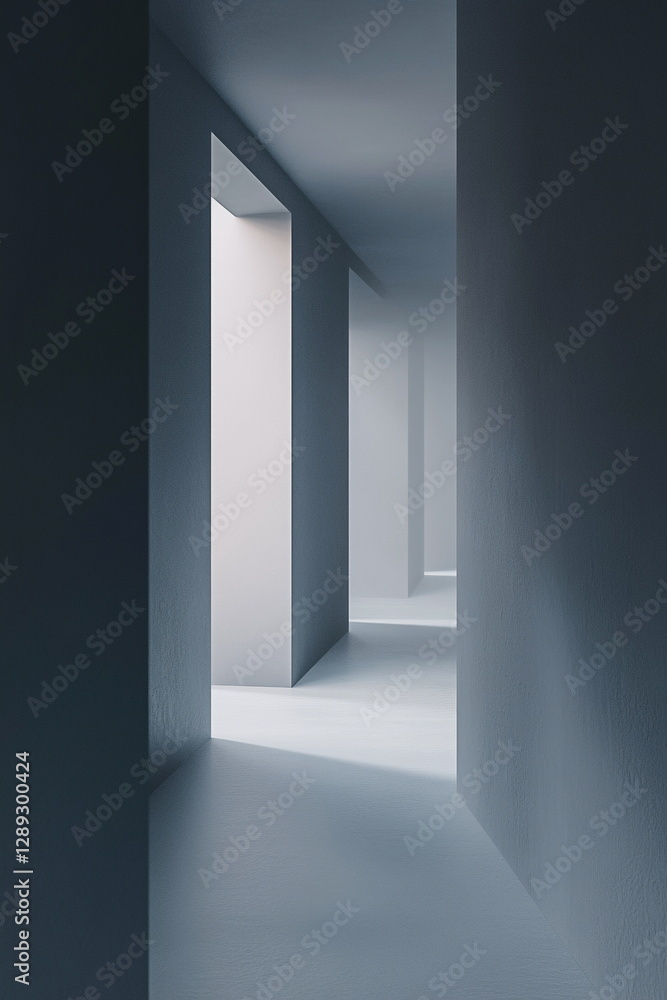 A modern abstract composition with geometric shapes in soft pastel tones. Smooth curves and sharp angles blend harmoniously, creating a minimalist and artistic visual aesthetic.

