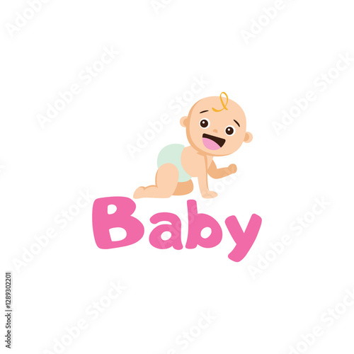 baby care store logo design vector