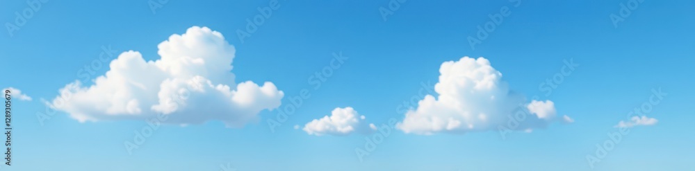 A few white clouds drift lazily across the clear blue sky, fluffy, wispy, cloud A few white clouds drift lazily across the clear blue sky, fluffy, wispy, cloud