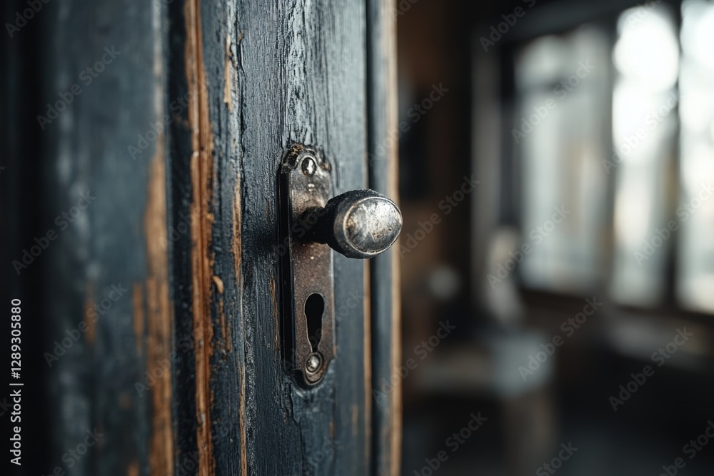 Small details of installing a new door with visible focus on the lock and handle. - Small details of installing a new door with visible focus on the lock and handle. -