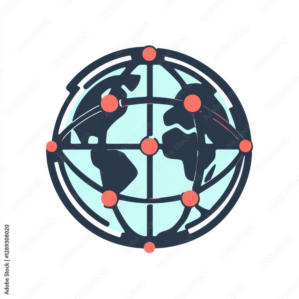 Global Network Illustration: A Stylized Depiction of Worldwide Connectivity and International Relations. Global Network Illustration: A Stylized Depiction of Worldwide Connectivity and International Relations.