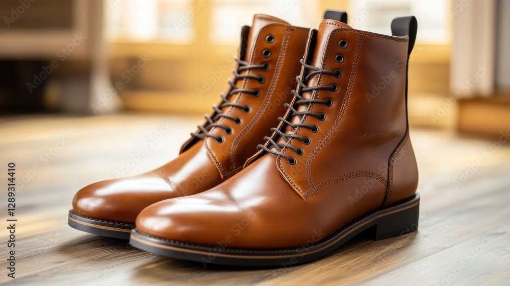 Men's leather ankle boots. Isolated on a white background with clipping path included Men's leather ankle boots. Isolated on a white background with clipping path included