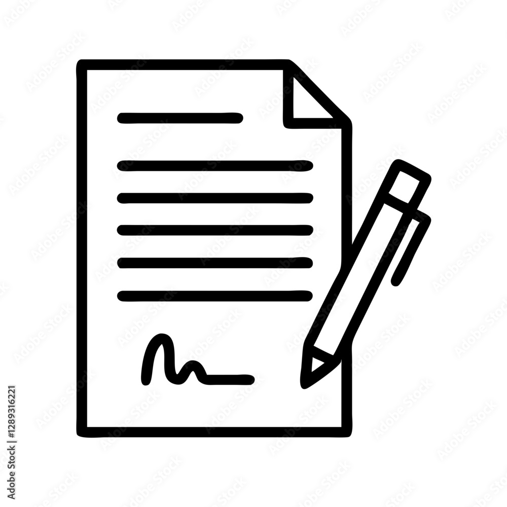 Document icon for forms and contracts in user interface Document icon for forms and contracts in user interface