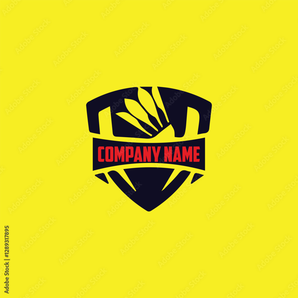 Fototapeta premium badminton sports logo design vector