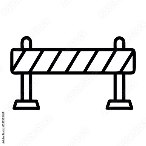 Roadblock icon in filled and stroke 
