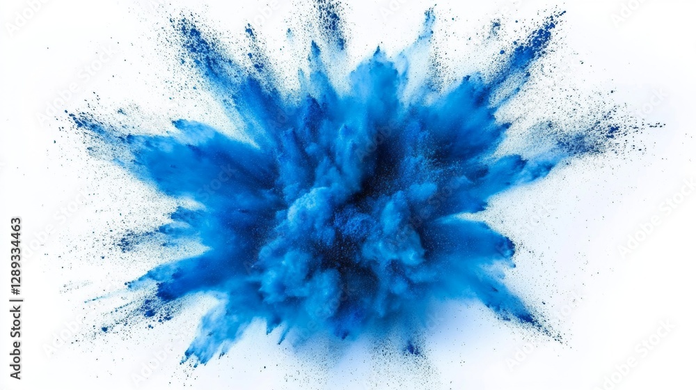 Vibrant Blue Powder Explosion Abstract Artistic Background Dynamic Color Burst Vibrant Blue Powder Explosion Abstract Artistic Background Dynamic Color Burst