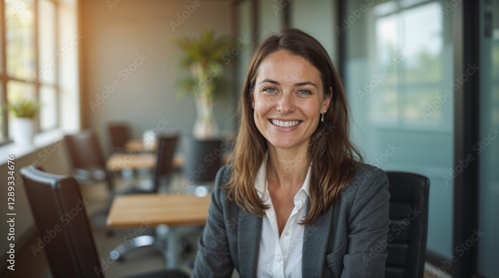 Portrait of a smiling businesswoman , Confident Businesswoman in Modern Office – Professional Corporate Portrait Portrait of a smiling businesswoman , Confident Businesswoman in Modern Office – Professional Corporate Portrait