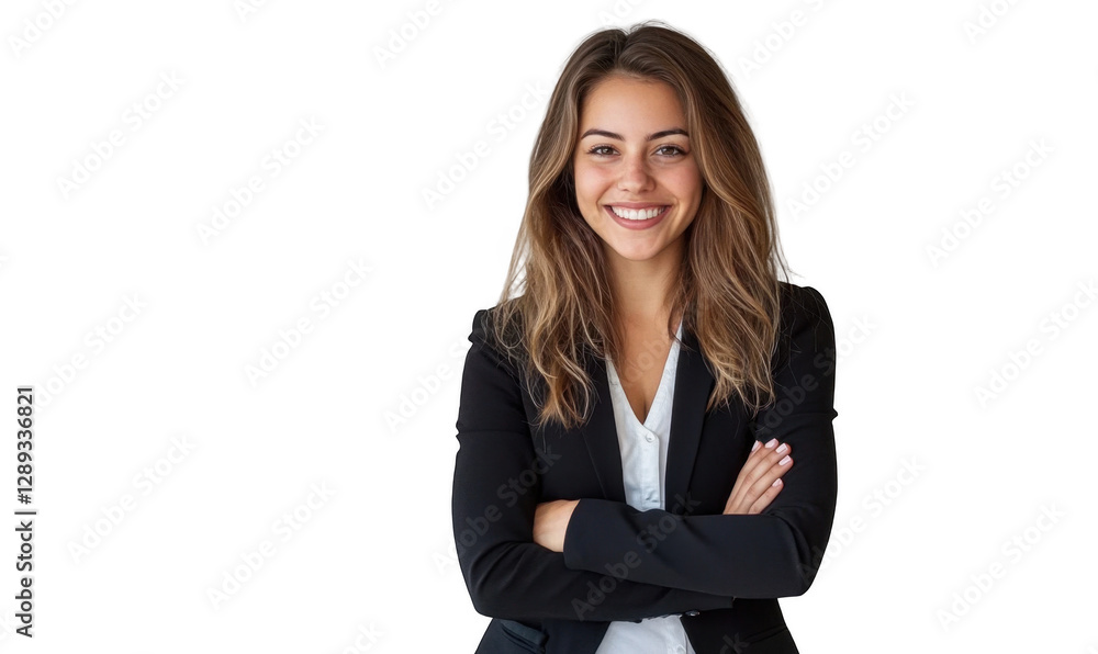 Portrait of a smiling businesswoman, a professional and confident woman in suit, isolated on transparent background
Portrait of a smiling businesswoman, a professional and confident woman in suit, isolated on transparent background